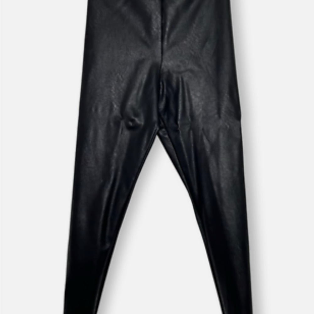 Black Faux Leather Leggings